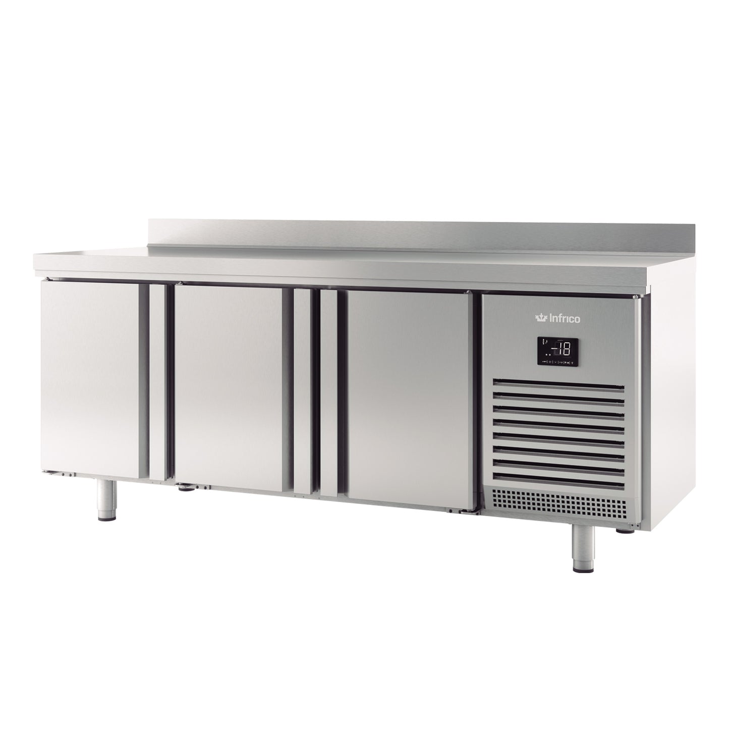 BMGN 1960 F - MESA DE REFRIGERACIÓN CON FREGADERO 3 PUERTAS