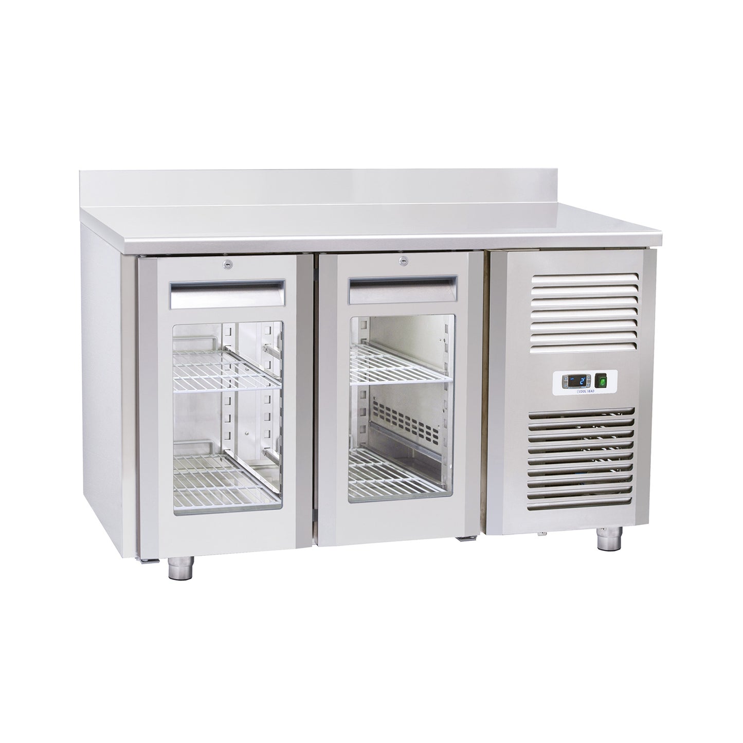 QRG 2200 - MESA FRÍA CON PETO 2 PUERTAS CRISTAL