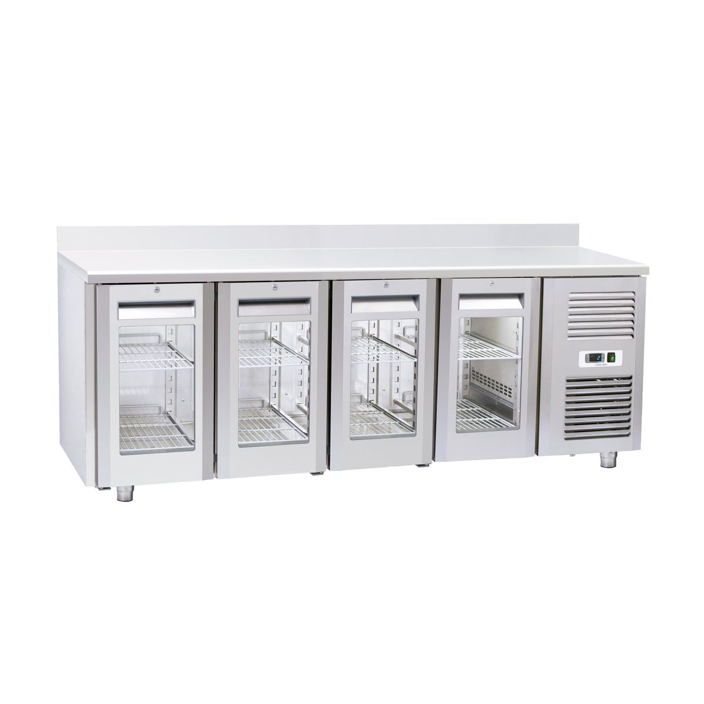 QRG 4200 - MESA FRÍA CON PETO 4 PUERTAS CRISTAL