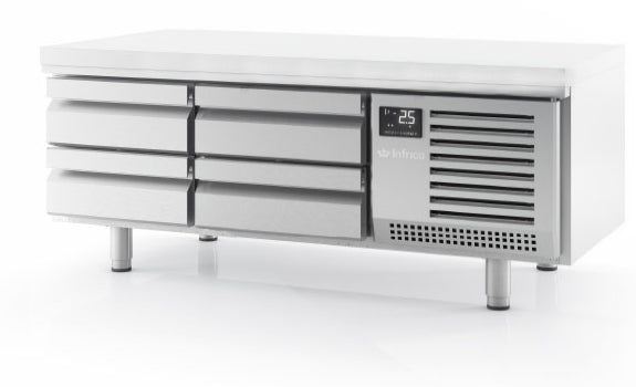 MSG 1600 - MESA BAJA REFRIGERADA CON 4 CAJONES