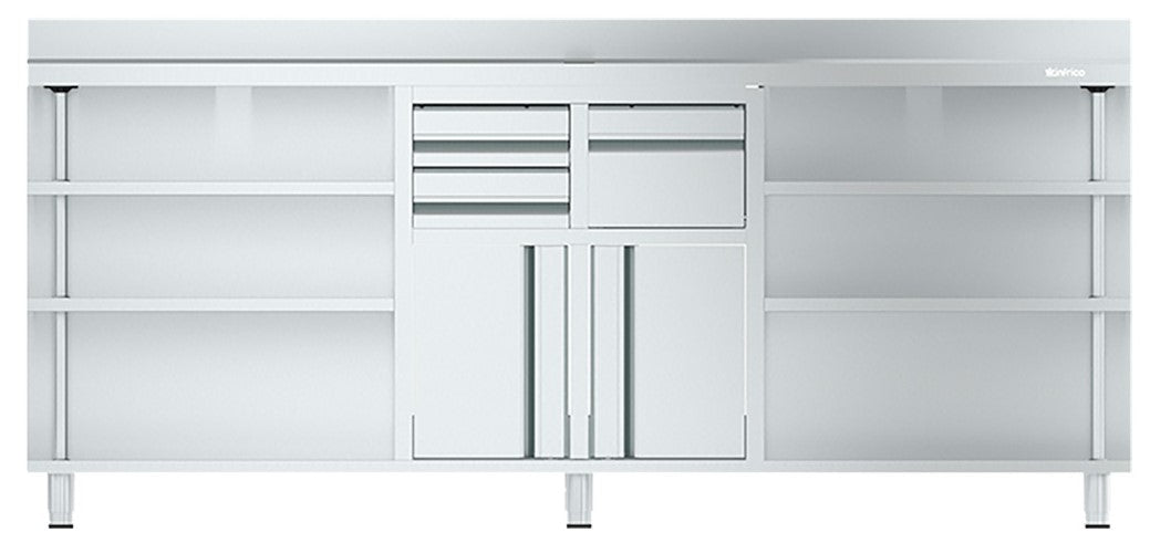 MCAF 2500 - MUEBLE MESA CAFETERA 2450x600x1050 MM