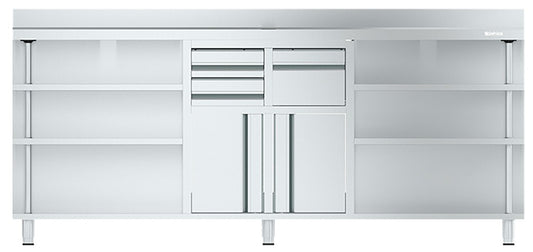 MCAF 2500 - MUEBLE MESA CAFETERA 2450x600x1050 MM