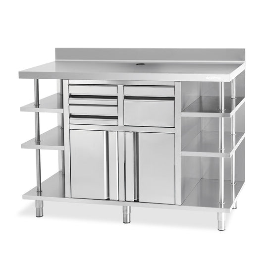 MCAF 1500 - MUEBLE CAFETERO CON TOLVA+CAJONES 1468x600x1050 MM
