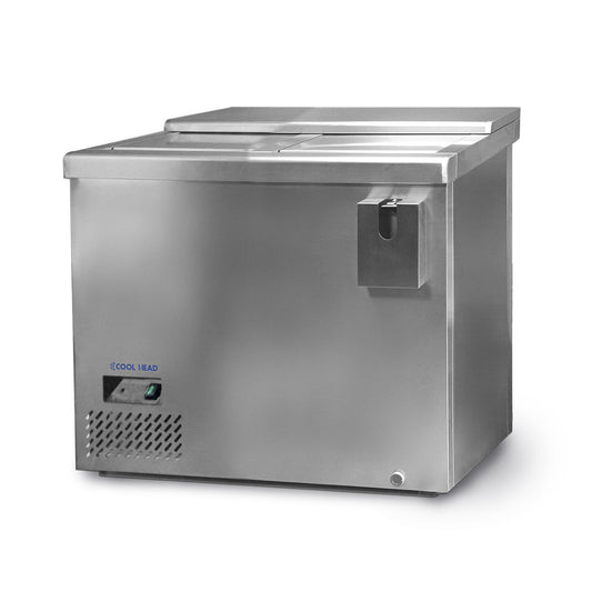 BTL 1000 - MESA FRÍA BOTELLERO DE ACERO INOX 2 PUERTAS